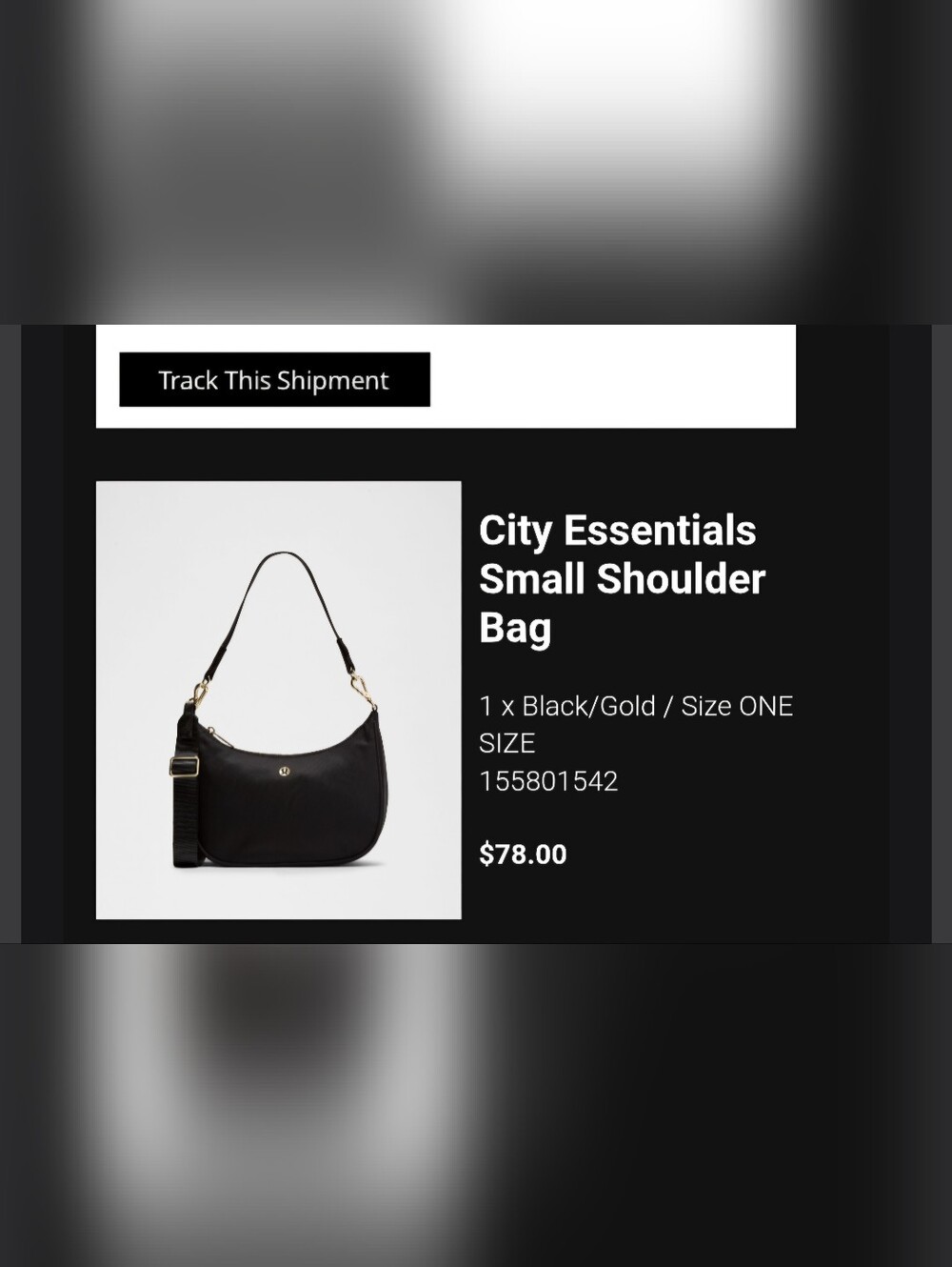 City Essentials Small Shoulder Bag 3L Black/Gold Hardware - Picture 9 of 9